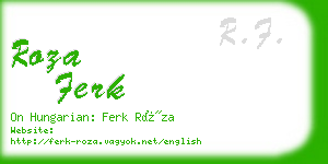 roza ferk business card